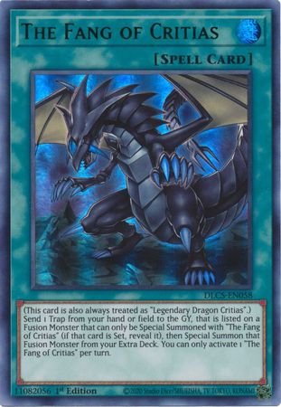 The Fang of Critias Green DLCS EN058 Ultra Rare 1st Edition Dragons of Legend The Complete Series 1st Edition Singles The Fang of Critias Green DLCS EN058 Ultra Rare 1st Edition Dragons of Legend The Complete Series 1st Edition Singles