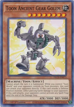 Toon Ancient Gear Golem DLCS EN073 Common 1st Edition Toon Ancient Gear Golem DLCS EN073 Common 1st Edition