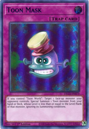 Toon Mask Purple DLCS EN079 Ultra Rare 1st Edition Toon Mask Purple DLCS EN079 Ultra Rare 1st Edition