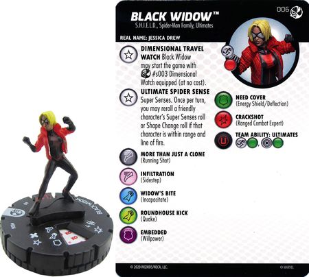Black Widow 006 Spider man and Venom Absolute Carnage Heroclix Black Widow 006 Spider man and Venom Absolute Carnage Heroclix
