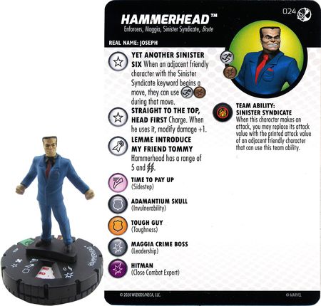 Hammerhead 024 Spider man and Venom Absolute Carnage Heroclix Hammerhead 024 Spider man and Venom Absolute Carnage Heroclix