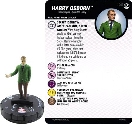Harry Osborn 013 Spider man and Venom Absolute Carnage Heroclix Harry Osborn 013 Spider man and Venom Absolute Carnage Heroclix