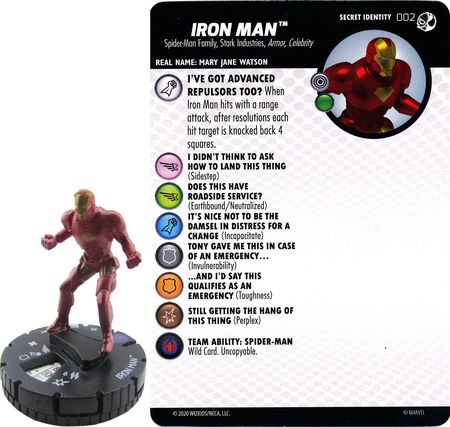 Spider-Man and Venom Absolute Carnage HeroClix #002 Iron Man