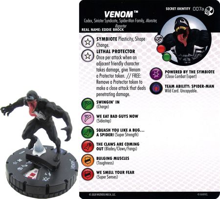 Spider-Man Venom Carnage ~ VENOM #007a HeroClix miniature #7a 