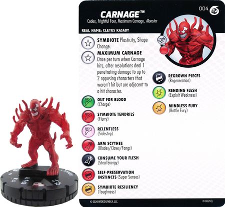 Carnage 004 Spider man and Venom Absolute Carnage Fast Forces Heroclix Spider man and Venom Absolute Carnage Fast Forces Carnage 004 Spider man and Venom Absolute Carnage Fast Forces Heroclix Spider man and Venom Absolute Carnage Fast Forces