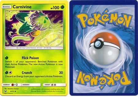 Carnivine 6 73 Misprint Uncommon S M Shining Legends 30807 Carnivine 6 73 Misprint Uncommon S M Shining Legends 30807