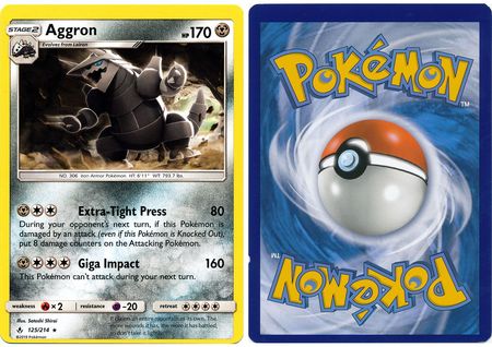 Aggron 125 214 Misprint Rare S M Unbroken Bonds 30826 Pokemon Aggron 125 214 Misprint Rare S M Unbroken Bonds 30826 Pokemon