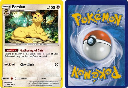 Persian 148 214 Rare miss cut Pokemon Persian 148 214 Rare miss cut Pokemon