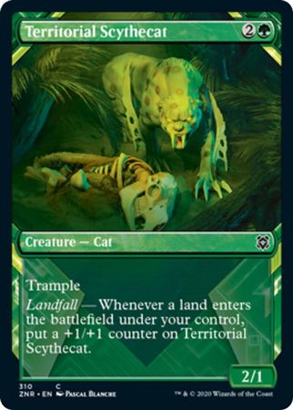 Territorial Scythecat 310 Alternate Art Showcase Zendikar Rising Collector Booster Singles Territorial Scythecat 310 Alternate Art Showcase Zendikar Rising Collector Booster Singles