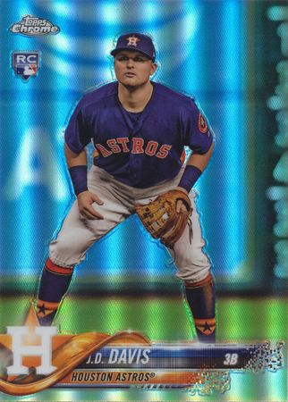 J D Davis 2018 Topps Chrome 177 Rookie Refractor 2018 Topps Chrome Refractor Baseball J D Davis 2018 Topps Chrome 177 Rookie Refractor 2018 Topps Chrome Refractor Baseball
