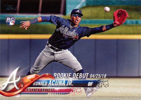 Ronald Acuna Jr 2018 Topps Update US252 Rookie Debut Ronald Acuna Jr 2018 Topps Update US252 Rookie Debut