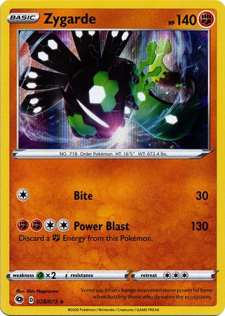 Details about   028/073 Pokémon Champion’s Path TCG Zygarde Holographic Pack Fresh 