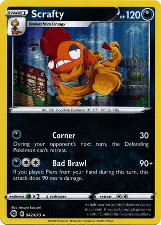 Scrafty 042 073 Holo Rare Scrafty 042 073 Holo Rare
