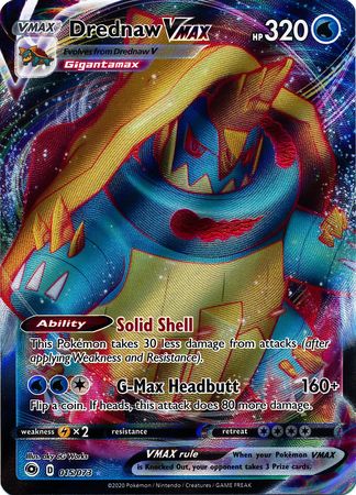 Details about   Drednaw VMAX 015/073 Champions Path Set FULL ART Pokemon Card NEAR MINT 