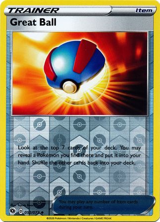 Great Ball 052/073 Champion's Path Reverse Holo Trainer NM