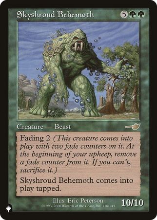 Skyshroud Behemoth 116 143 The List The List Singles Skyshroud Behemoth 116 143 The List The List Singles