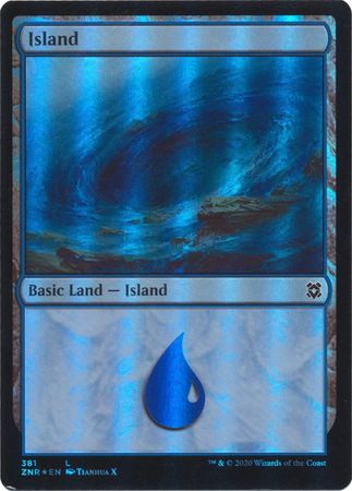 Island 381 Foil Zendikar Rising Foil Singles Island 381 Foil Zendikar Rising Foil Singles