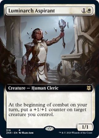 Luminarch Aspirant 319 Extended Art Zendikar Rising Collector Booster Singles Luminarch Aspirant 319 Extended Art Zendikar Rising Collector Booster Singles