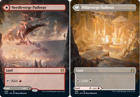 Needleverge Pathway Pillarverge Pathway 288 Alternate Art Showcase Zendikar Rising Collector Booster Singles Needleverge Pathway Pillarverge Pathway 288 Alternate Art Showcase Zendikar Rising Collector Booster Singles