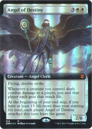 Angel of Destiny 314 Extended Art Foil Zendikar Rising Collector Booster Foil Singles Angel of Destiny 314 Extended Art Foil Zendikar Rising Collector Booster Foil Singles