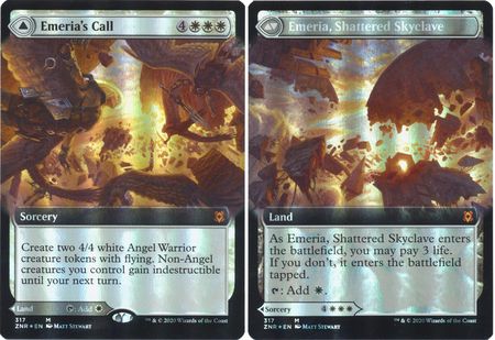 Emeria s Call Emeria Shattered Skyclave 317 Extended Art Foil Zendikar Rising Collector Booster Foil Singles Emeria s Call Emeria Shattered Skyclave 317 Extended Art Foil Zendikar Rising Collector Booster Foil Singles