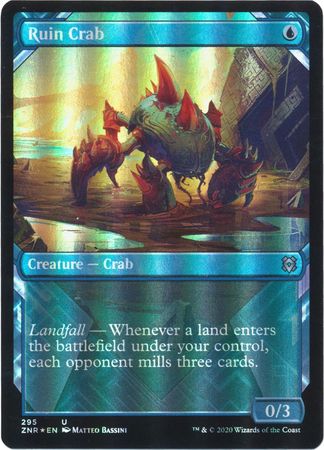 Ruin Crab 295 Alternate Art Showcase Foil Zendikar Rising Collector Booster Foil Singles Ruin Crab 295 Alternate Art Showcase Foil Zendikar Rising Collector Booster Foil Singles