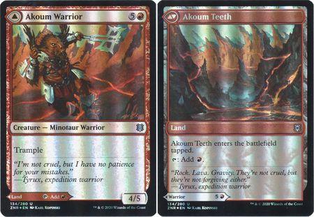 Akoum Warrior Akoum Teeth 134 280 Foil Zendikar Rising Foil Singles Akoum Warrior Akoum Teeth 134 280 Foil Zendikar Rising Foil Singles