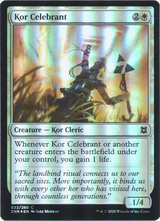 Kor Celebrant 022 280 Foil Zendikar Rising Foil Singles Kor Celebrant 022 280 Foil Zendikar Rising Foil Singles