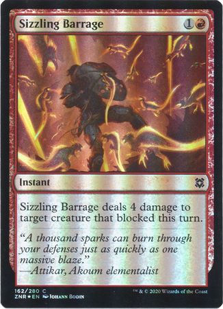 Sizzling Barrage 162 280 Foil Zendikar Rising Foil Singles Sizzling Barrage 162 280 Foil Zendikar Rising Foil Singles