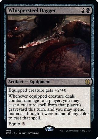 Whispersteel Dagger 005 Zendikar Rising Commander Singles Whispersteel Dagger 005 Zendikar Rising Commander Singles