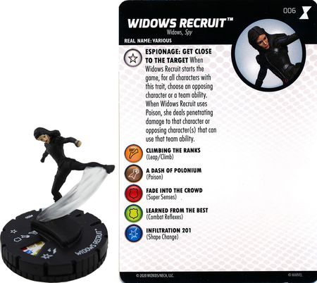 011 RARE WIDOWS SPY Black Widow Movie Heroclix Set #11 