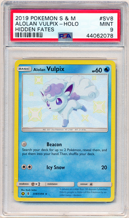 Alolan Vulpix SV8 SV94 PSA Mint 9 Shiny Rare S M Hidden Fates 2078 Sun Moon Hidden Fates Singles Alolan Vulpix SV8 SV94 PSA Mint 9 Shiny Rare S M Hidden Fates 2078 Sun Moon Hidden Fates Singles