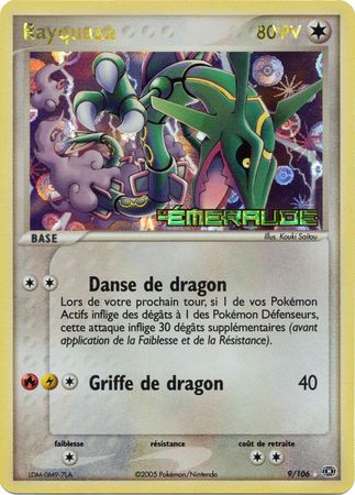 ポケモンカードゲーム Rayquaza EX Emerald [Reverse Holo]9/106 Rayquaza 9/106 EX Emerald Holo Rare Holo Pokemon Card Near