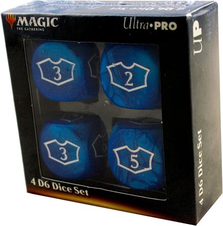 MTG Deluxe Planeswalker Loyalty Dice Set 4 D6 Blue Mana Game Supplies MTG Deluxe Planeswalker Loyalty Dice Set 4 D6 Blue Mana Game Supplies