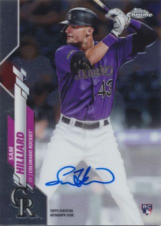 Sam Hilliard 2020 Topps Chrome RA SH Rookie Auto Autograph 2020 Topps Chrome Sam Hilliard 2020 Topps Chrome RA SH Rookie Auto Autograph 2020 Topps Chrome