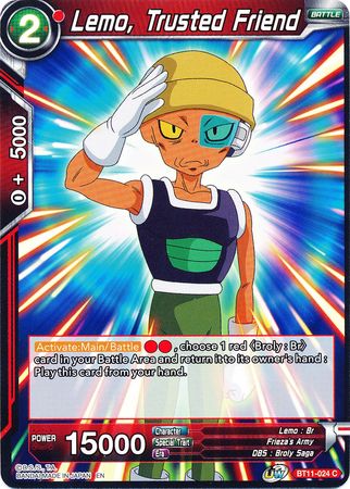 Lemo Trusted Friend BT11 024 Common UW Series 2 Vermilion Bloodline Non Foil Singles Lemo Trusted Friend BT11 024 Common UW Series 2 Vermilion Bloodline Non Foil Singles