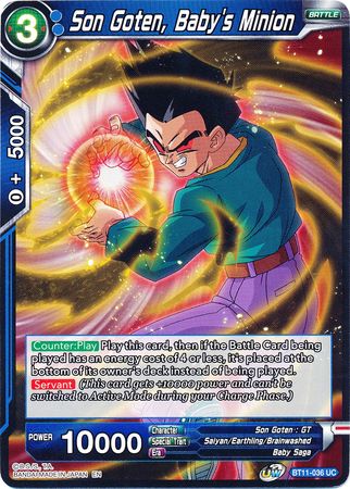 Son Goten Baby s Minion BT11 036 Uncommon UW Series 2 Vermilion Bloodline Non Foil Singles Son Goten Baby s Minion BT11 036 Uncommon UW Series 2 Vermilion Bloodline Non Foil Singles
