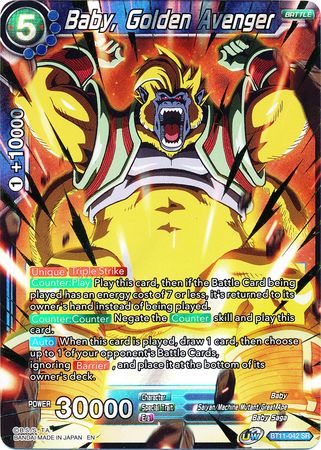 Golden Avenger BT11-042 SR Dragon Ball Super Card Baby 
