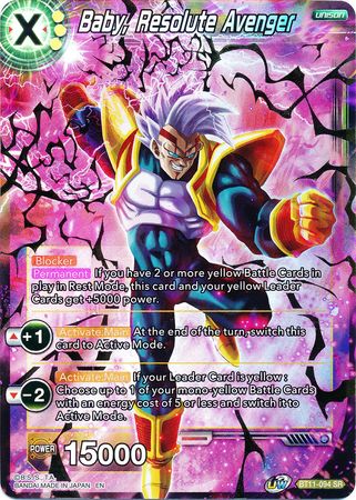 Baby Resolute Avenger BT11 094 Super Rare UW Series 2 Vermilion Bloodline Foil Singles Baby Resolute Avenger BT11 094 Super Rare UW Series 2 Vermilion Bloodline Foil Singles