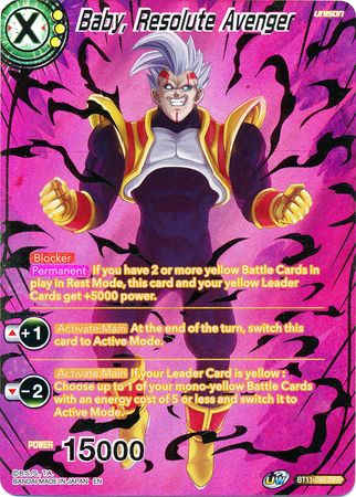 Baby Resolute Avenger BT11 094 Special Rare UW Series 2 Vermilion Bloodline Foil Singles Baby Resolute Avenger BT11 094 Special Rare UW Series 2 Vermilion Bloodline Foil Singles
