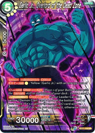 Garlic Jr Overlord of the Dead Zone BT11 104 Super Rare UW Series 2 Rise of the Unison Warrior Vermilion Bloodline Foil Singles Garlic Jr Overlord of the Dead Zone BT11 104 Super Rare UW Series 2 Rise of the Unison Warrior Vermilion Bloodline Foil Singles