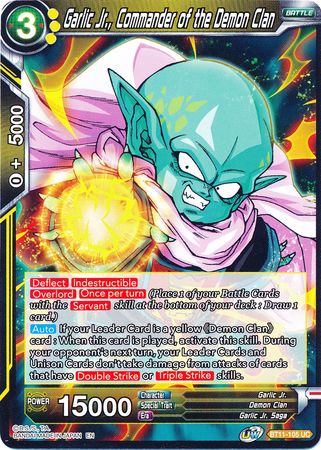 Garlic Jr Commander of the Demon Clan BT11 105 Uncommon Garlic Jr Commander of the Demon Clan BT11 105 Uncommon