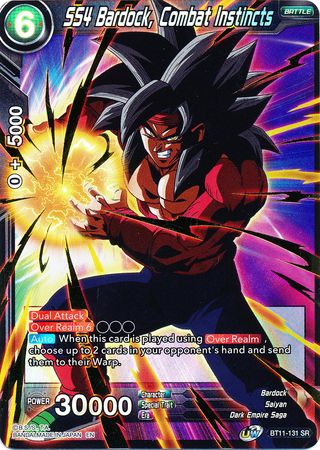 SS4 Bardock Combat Instincts BT11 131 Super Rare UW Series 2 Vermilion Bloodline Foil Singles SS4 Bardock Combat Instincts BT11 131 Super Rare UW Series 2 Vermilion Bloodline Foil Singles
