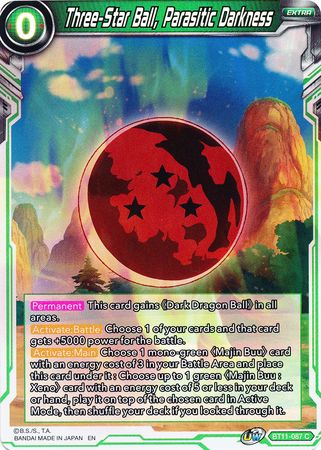 Three Star Ball Parasitic Darkness BT11 087 Foil Common UW Series 2 Rise of the Unison Warrior Vermilion Bloodline Foil Singles Three Star Ball Parasitic Darkness BT11 087 Foil Common UW Series 2 Rise of the Unison Warrior Vermilion Bloodline Foil Singles