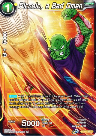 Piccolo a Bad Omen BT11 098 Foil Common Piccolo a Bad Omen BT11 098 Foil Common
