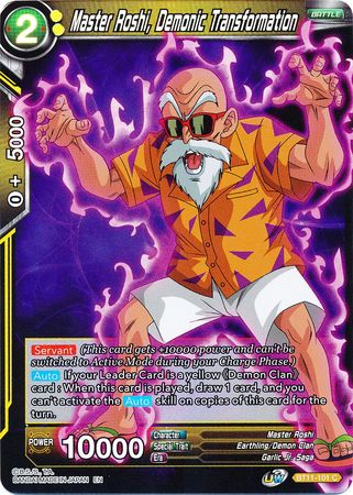 Master Roshi Demonic Transformation BT11 101 Foil Common Master Roshi Demonic Transformation BT11 101 Foil Common