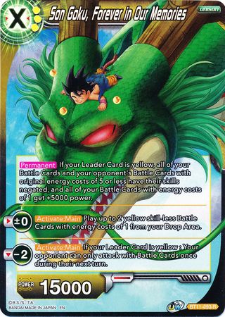 Son Goku Forever in Our Memories BT11 093 Foil Rare UW Series 2 Vermilion Bloodline Foil Singles Son Goku Forever in Our Memories BT11 093 Foil Rare UW Series 2 Vermilion Bloodline Foil Singles