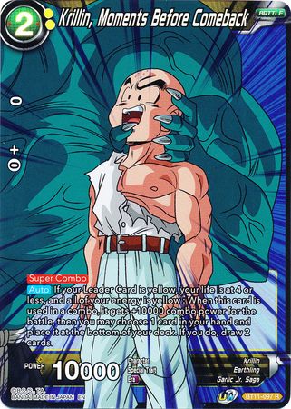 Krillin Moments Before Comeback BT11 097 Foil Rare Krillin Moments Before Comeback BT11 097 Foil Rare