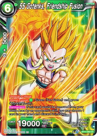 SS Gotenks Friendship Fusion BT11 080 Foil Uncommon UW Series 2 Vermilion Bloodline Foil Singles SS Gotenks Friendship Fusion BT11 080 Foil Uncommon UW Series 2 Vermilion Bloodline Foil Singles