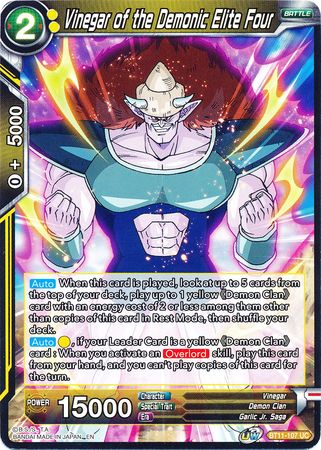 Vinegar of the Demonic Elite Four BT11 107 Foil Uncommon Vinegar of the Demonic Elite Four BT11 107 Foil Uncommon